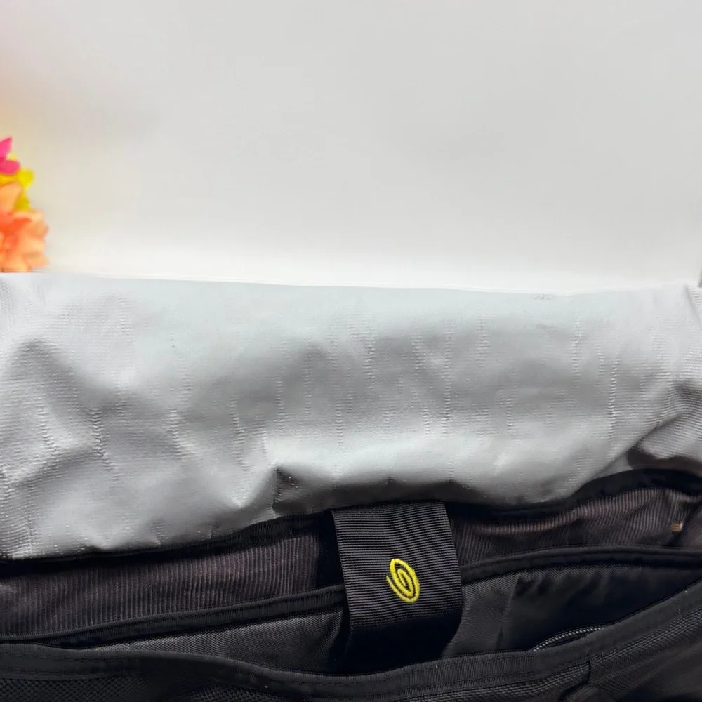 Timbuk2 Black Messenger Bag with Yellow Logo